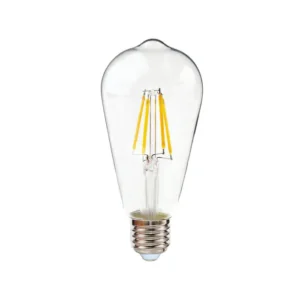 פילמנט לדימור 8w st64 שקוף אור צהוב