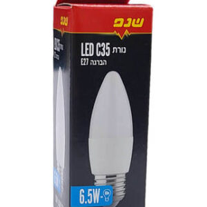 נורת לד c35 הברגה e27 אור יום 6.5w