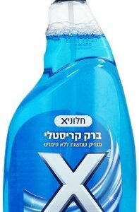 תרסיס ניקוי חלוניקx – ברק קריסטלי לשמשות מבית יעקבי 1 ליטר