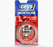 דבק דו צדדי שקוף 19ממ *2.5מ montack