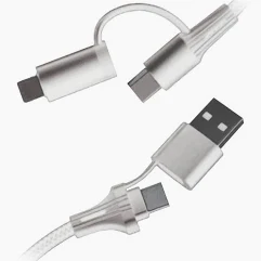 Mower - 4 in 1 USB-C / USB-A to USB-C / Lightning / White