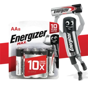 8 סוללות energizer max alkaline aa lr6 pack