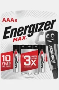 aaa שמינית סוללות אנרג'ייזר