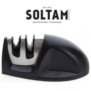משחיזת סכינים ידנית Soltam דו-שלבית שחור