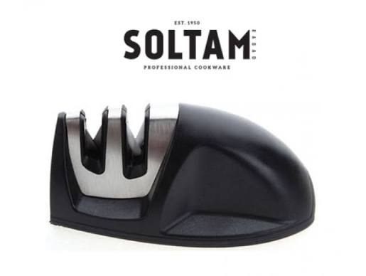 משחיזת סכינים ידנית Soltam דו-שלבית שחור