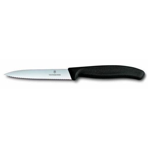 סכין ירקות משוננת Victorinox Swiss Classic 10 ס"מ שחור