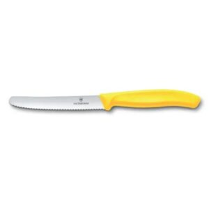 סכין ירקות משוננת Victorinox Swiss Classic 11 ס"מ צהוב