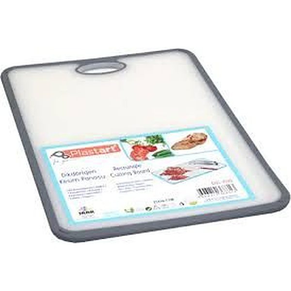 קרש חיתוך מלבני Splast עם מסגרת סיליקון אפורה